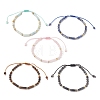 Natural Gemstone Beads Braided Bead Bracelets for Women BJEW-JB13221-2