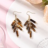 304 Stainless Steel Column Dangle Earrings EJEW-JE06784-01-4
