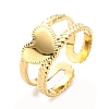304 Stainless Steel Open Cuff Ring for Women RJEW-C016-14G-1