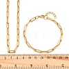 304 Stainless Steel Link Paperclip Chain Bracelet & Necklace Jewelry Sets SJEW-L199-05G-5