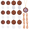 DIY Flat Round Pendant Necklace Making Kit DIY-CA0004-84-1