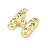 Brass Micro Pave Clear Cubic Zirconia Pendants KK-I476-02G-H-2