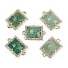 Natural Green Strawberry Quartz Faceted Rectangle Links G-I375-07G-06-1