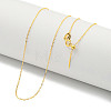 925 Sterling Silver Cable Chain Necklaces X-NJEW-C052-15G-1