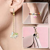 8Pcs 4 Colors Glass & Acrylic Pendants PALLOY-YW00215-6