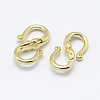 Brass S-Hook Clasps KK-F727-10G-NF-2