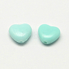 Opaque Acrylic Heart Beads SACR-Q100-M039-2