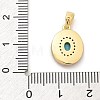 Brass Micro Pave Cubic Zirconia Pendents KK-M303-02G-06-3