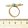 Synthetic Turquoise Finger Rings RJEW-G339-03G-01-3