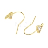 Brass Micro Pave Cubic Zirconia Earrings Findings EJEW-B063-05G-01-2