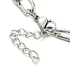304 Stainless Steel Paperclip Chain Bracelets BJEW-M308-01P-3