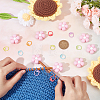  Flower Silicone Knitting Needle Point Protectors DIY-NB0009-49-3