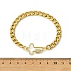 Micro Pave Clear Cubic Zirconia Screw Carabiner Lock Link Bracelets BJEW-JB13849-4