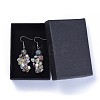 Natural Mixed Stone Dangle Earrings EJEW-JE03228-02-3