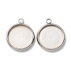 Tarnish Resistant 304 Stainless Steel Pendant Cabochon Settings STAS-K202-03E-P-2