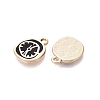 Rack Plating Alloy Enamel Pendants ENAM-N070-01A-01G-02-2