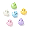 Spray Painted Alloy European Beads AL-CBA5B8E-04-1