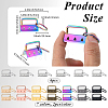 20Pcs 8 Colors Iron Keychain Clasp Findings IFIN-SP0001-66-2