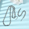 304 Stainless Steel Coffee Bean Chain Bracelet & Necklace Jewelry Sets SJEW-L199-19P-1