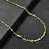 3MM 202 Stainless Steel Cable Chain Necklaces NJEW-C097-03G-2