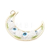 Brass Resin Pendants PALLOY-MZ01073-01-3