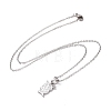 304 Stainless Steel Owl Pendant Necklace for Women STAS-E154-20P-2