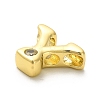 Rack Plating Brass Cubic Zirconia Beads KK-L210-008G-Y-2
