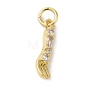 Brass Micro Pave Clear Cubic Zirconia Pendants KK-R162-016A-G-1