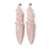 Natural Rose Quartz Big Pendants G-H338-03P-03-1