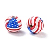 Independence Day Natural Wood Beads LS-X1-WOOD-K006-B01-3
