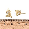 Brass Micro Pave Cubic Zirconia Stud Earrings KK-CBA8324-19G-01-5