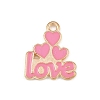 Valentine's Day Alloy Enamel Pendants ENAM-I084-01KCG-25-1