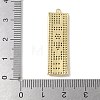 Brass Micro Pave Cubic Zirconia Pendants KK-P290-54G-3