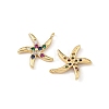 SHEGRACE Brass Colorful Cubic Zirconia Charms XGRQ3P172-599G-2