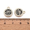 Rack Plating Alloy Enamel Pendants ENAM-N070-01C-01G-02-3