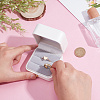PU Imtation Leather Couple Rings Storage Boxes with Velvet Inside CON-WH0110-69-4