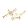 Religion Brass Micro Pave Cubic Zirconia Pendants KK-T073-47G-2