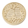 Christmas Series Wax Seal Brass Stamp Head LS-AJEW-M037-01G-13-2