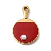 304 Stainless Steel Enamel Pendants STAS-P454-08G-01-1