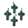 Synthetic Malachite Pendants G-J354-01A-1