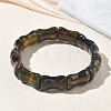 Bamboo Natural Blue Tiger Eye Beads Stretch Bracelets for Women Men BJEW-K304-01J-2
