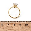 304 Stainless Steel Micro Pave Cubic Zirconia Open Cuff Rings for Women RJEW-K258-12B-G-5