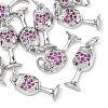 SHEGRACE Brass Micro Pave Cubic Zirconia Pendants XGRQ2C949-406P-1