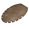 Leaf Shape MDF & Iron Pendant Necklace Jewely Display Stands NDIS-G008-02A-01-3
