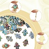 15Pcs 15 Colors Printed Alloy Pendants ENAM-YW0006-44-2