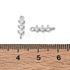 SHEGRACE Brass Pave Clear Cubic Zirconia Connector Charms XGRQ7H568-952P-3