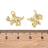 Brass Micro Pave Clear Cubic Zirconia Charms KK-T085-21C-G-3
