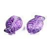 Transparent Spray Painted Glass Beads GLAA-N035-024-C01-3