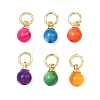 Dyed Natural Freshwater Shell Pendants PALLOY-JF05339-01-1