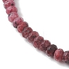 Dyed Natural Malaysia Jade Rondelle Beads Stretch Bracelets for Women BJEW-JB13042-03-3